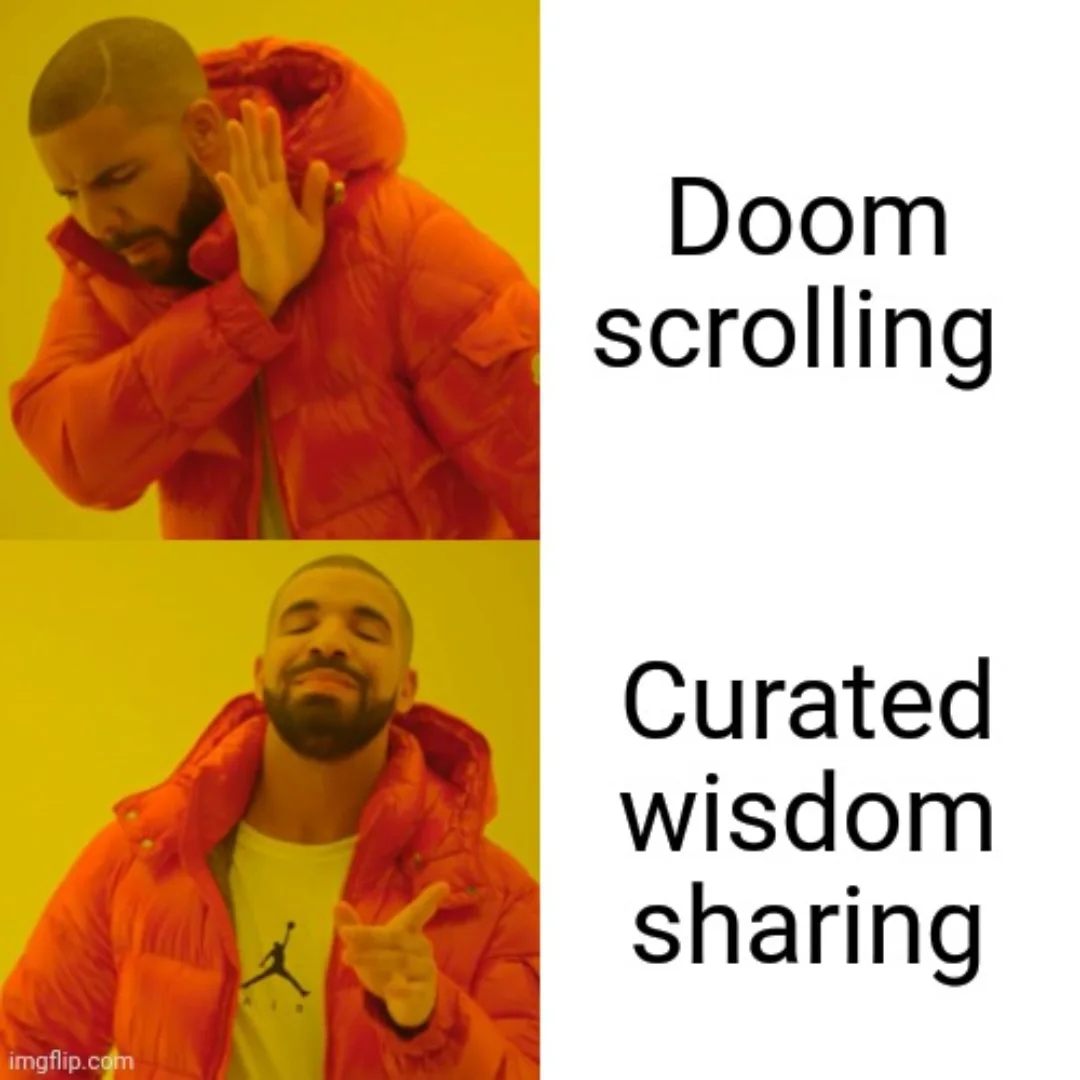 Who says social media is draining, negative, doom? My feed is illuminating and uplifting! 

#meme #memes #socialmedia #positivevibes #positivity #doomscrolling