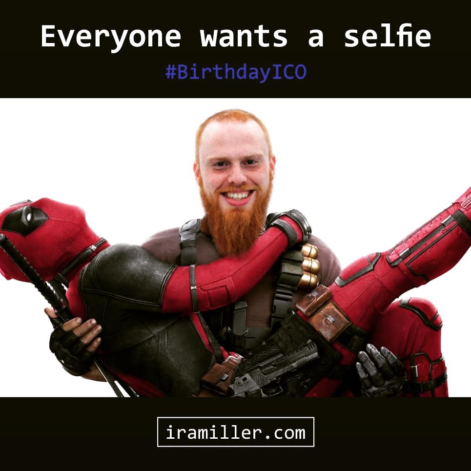 Everyone wants a #selfie, but they cost 1 ISYSD at iramiller.com #BirthdayICO #blockchain #smartcontracts