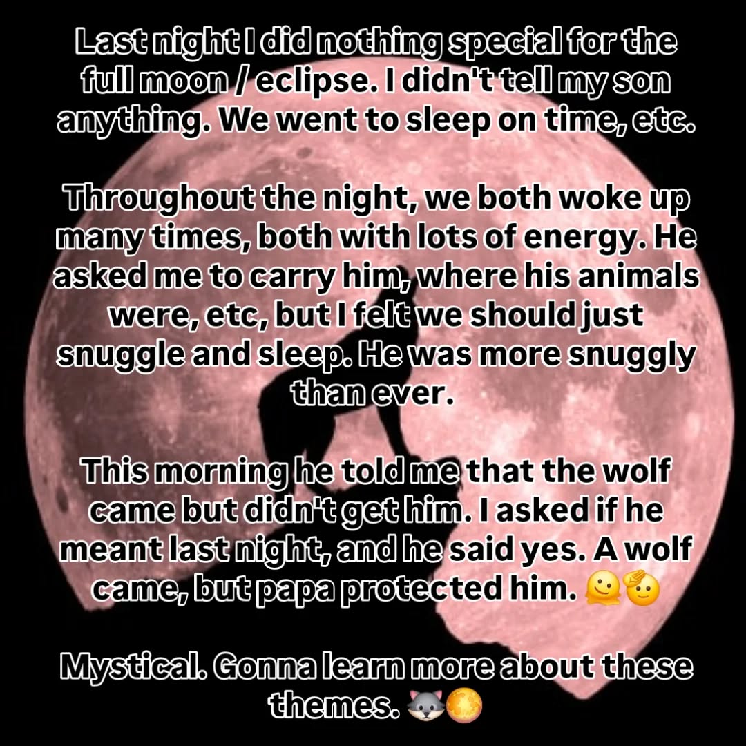 #fullmoon #eclipse #wolf #werewolf #fatherandson #fatherson #spirituality #mystic