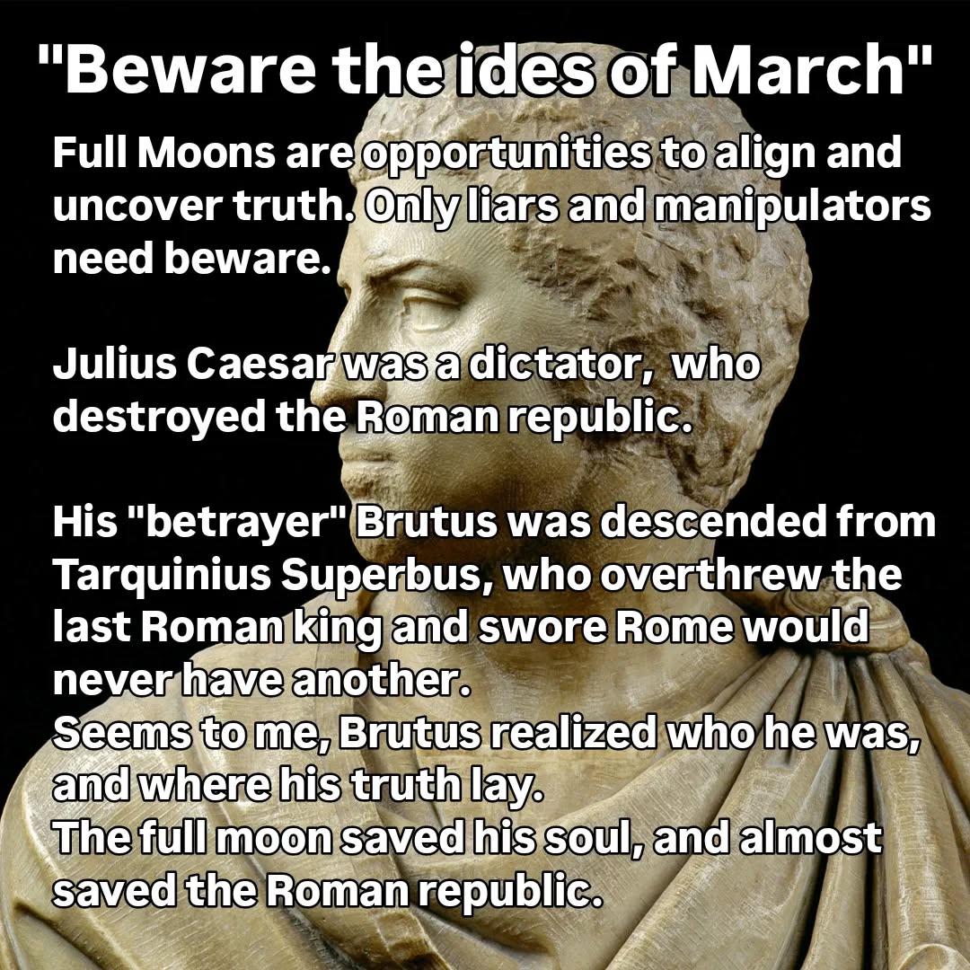 #idesofmarch #bewaretheidesofmarch #fullmoon #caesar #juliuscaesar #brutus #republic #dictator #alignment #spirituality