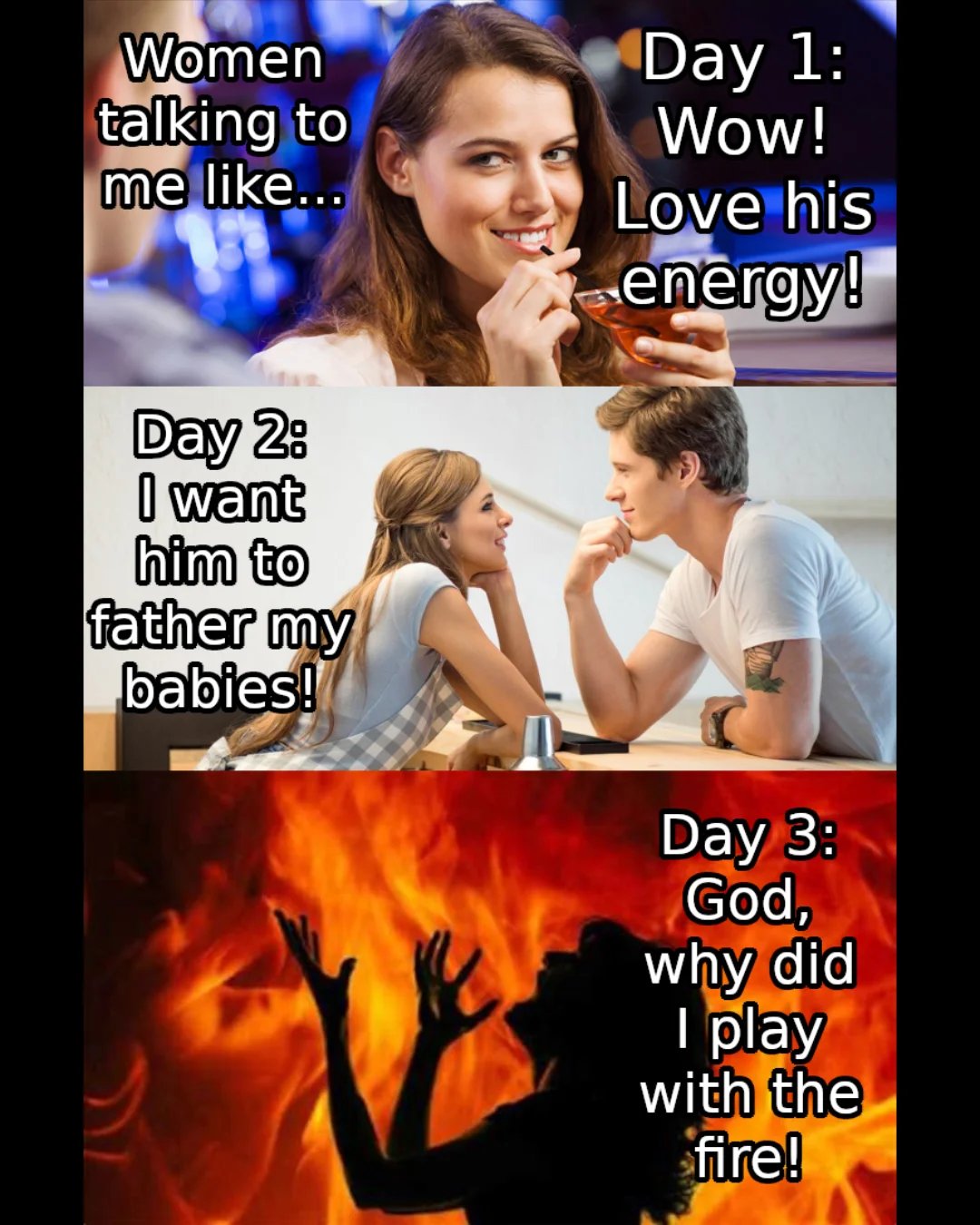 I've been putting out some strong energy lately. It has definitely had a powerful effect on women... which usually ends up with them feeling burned within a few days, and me feeling like my authenticity is working. Trying my best to be gentle and empathetic... but I gotta be me!

Manifesting a woman that can take the heat.

#authentic #dating #highvibrations #magneticenergy #attraction #manifestation
