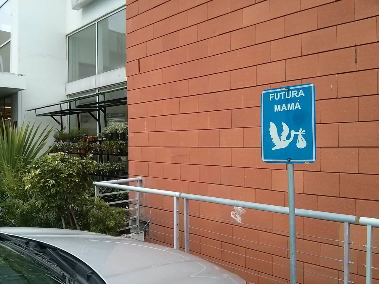 Reserved parking sign for future mothers at Riba Smith, one of our local supermarkets.