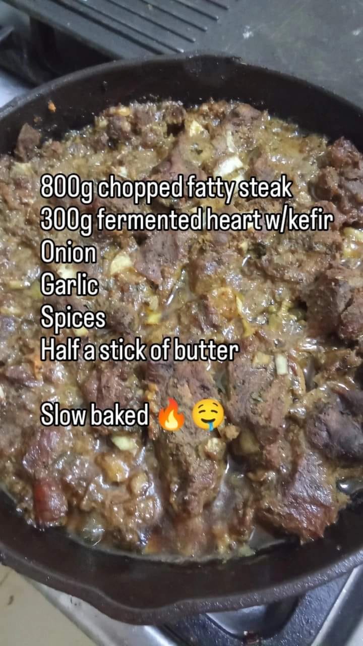 This is so delicious! Can't tell which chunks are heart.

#carnivore #healthyfood #wholefoods #headtotail