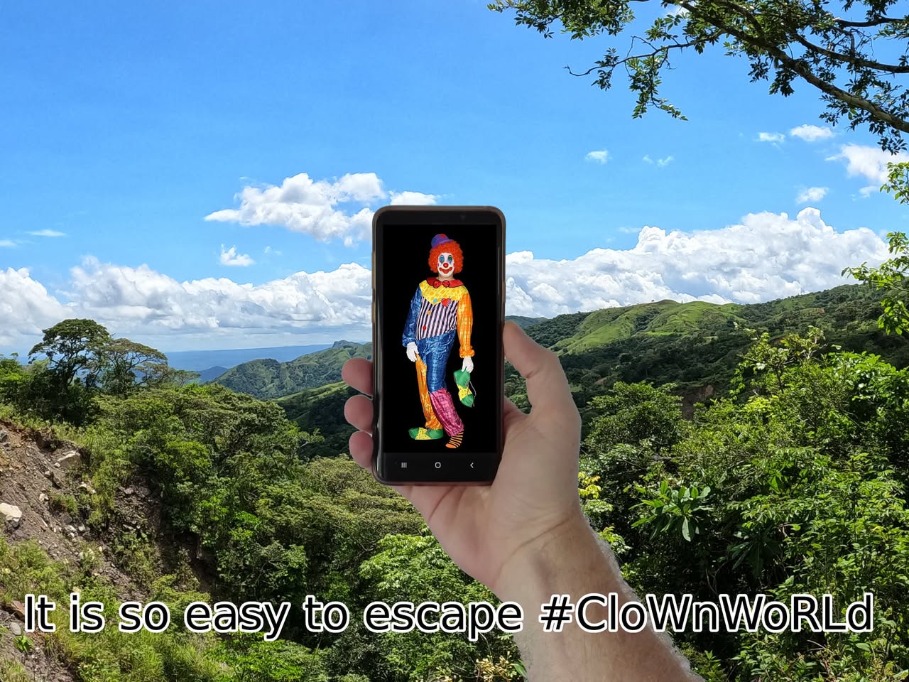 It is so easy to escape #CloWnWoRLd.
