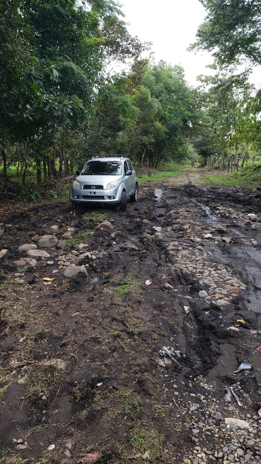 The final mud pit. This picture taken from the highway.